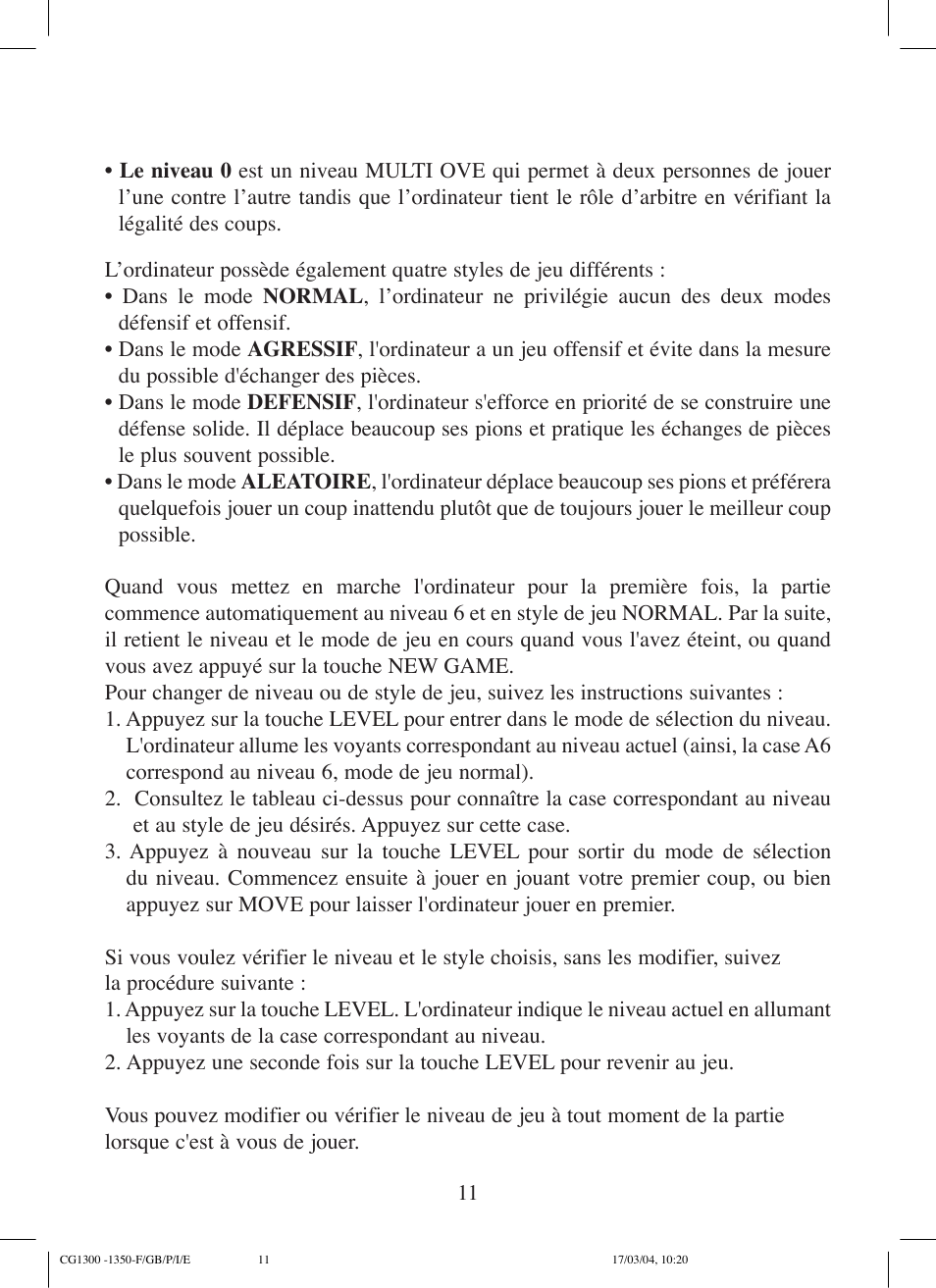 Lexibook CG1300 User Manual | Page 11 / 132
