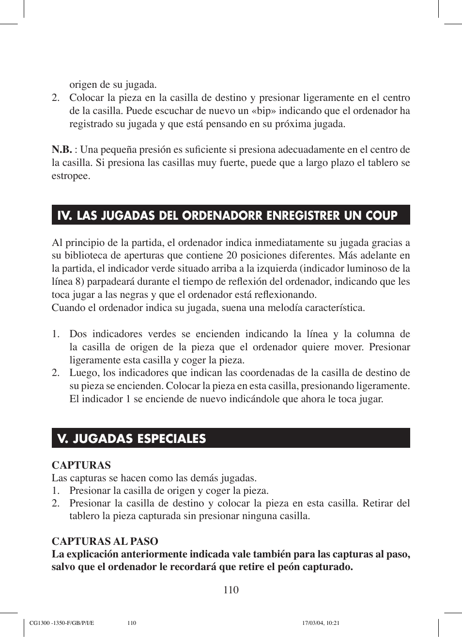 Lexibook CG1300 User Manual | Page 110 / 132
