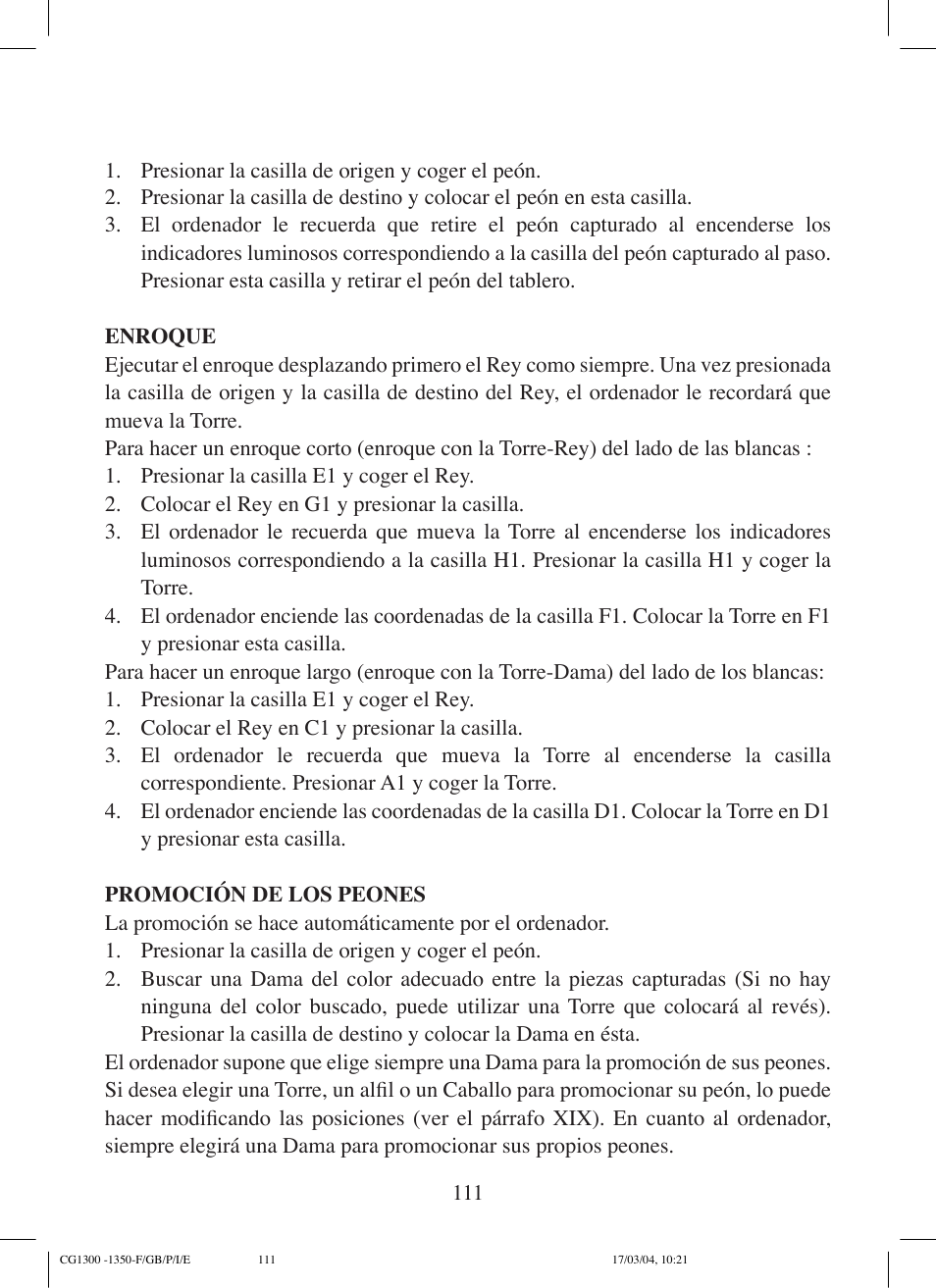 Lexibook CG1300 User Manual | Page 111 / 132