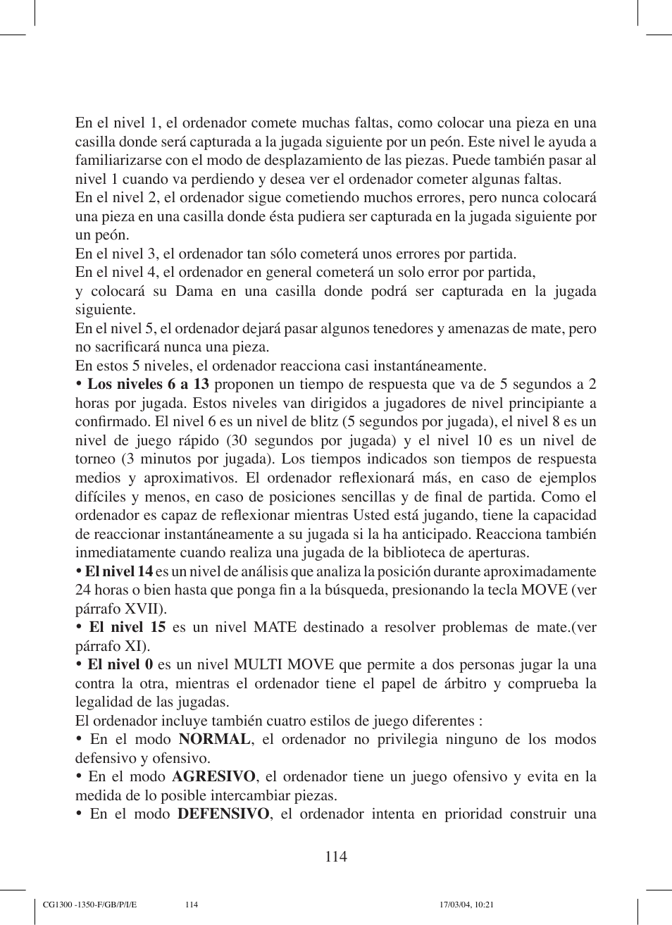 Lexibook CG1300 User Manual | Page 114 / 132