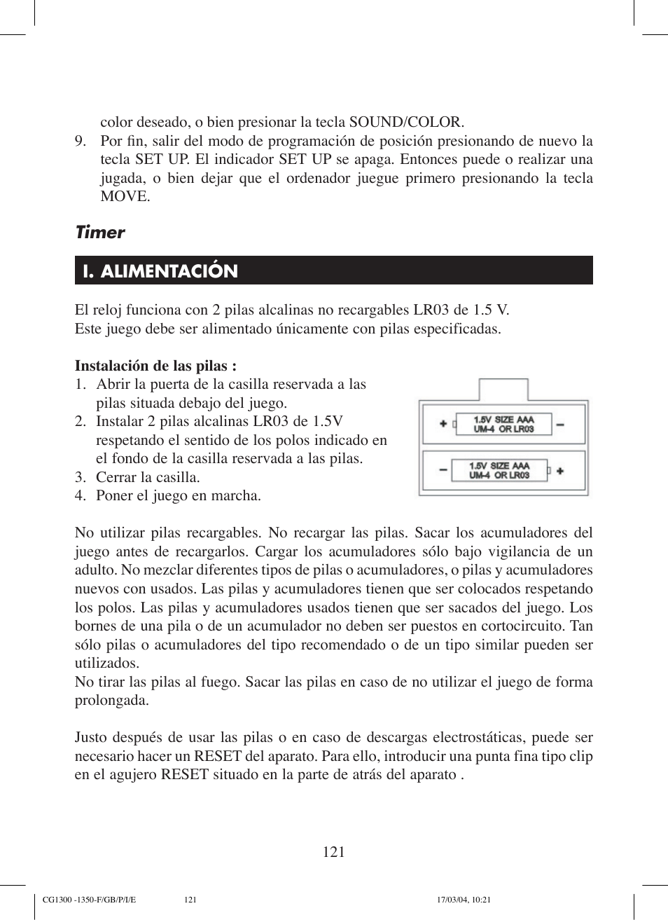 Lexibook CG1300 User Manual | Page 121 / 132