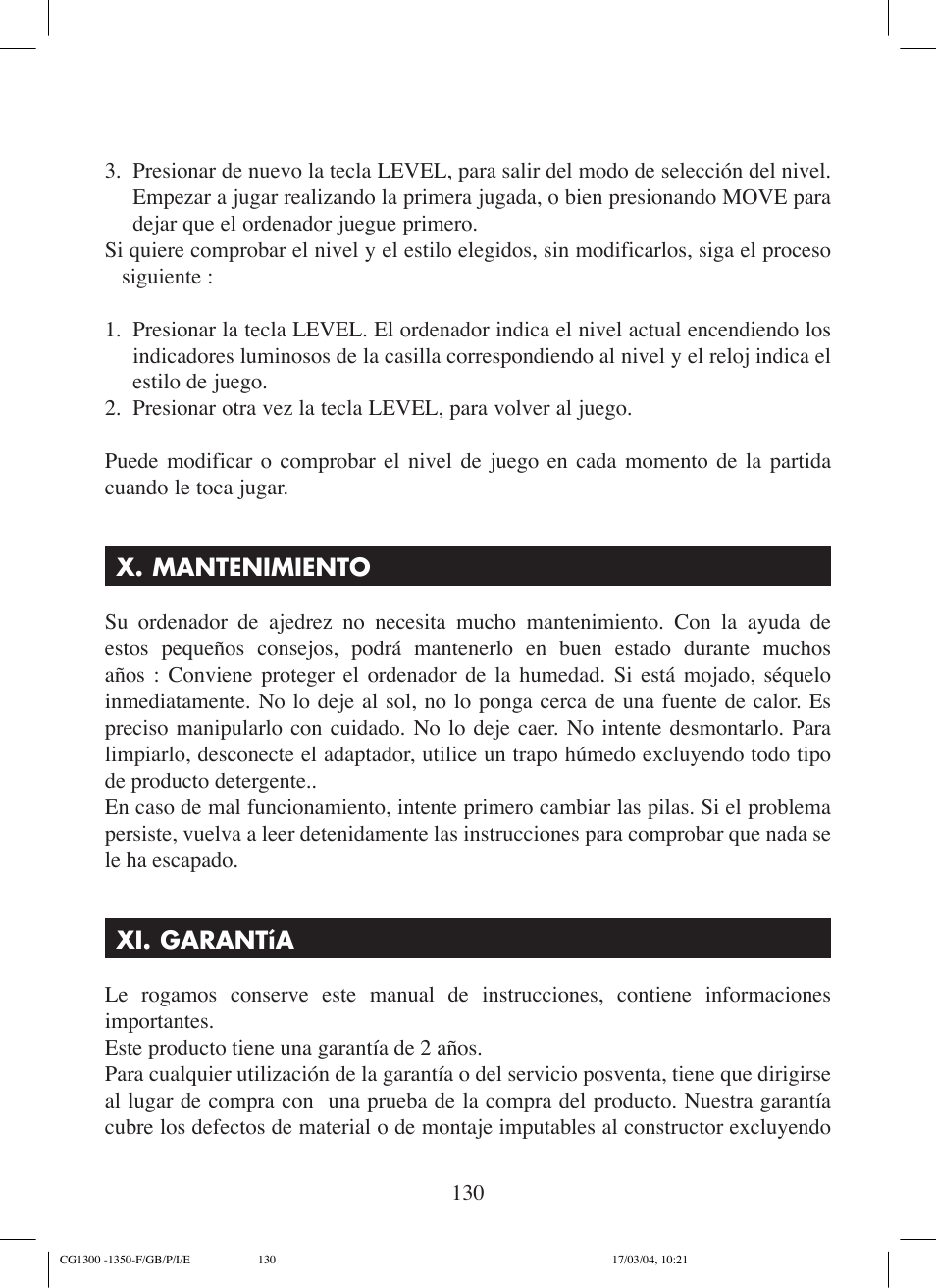 Lexibook CG1300 User Manual | Page 130 / 132