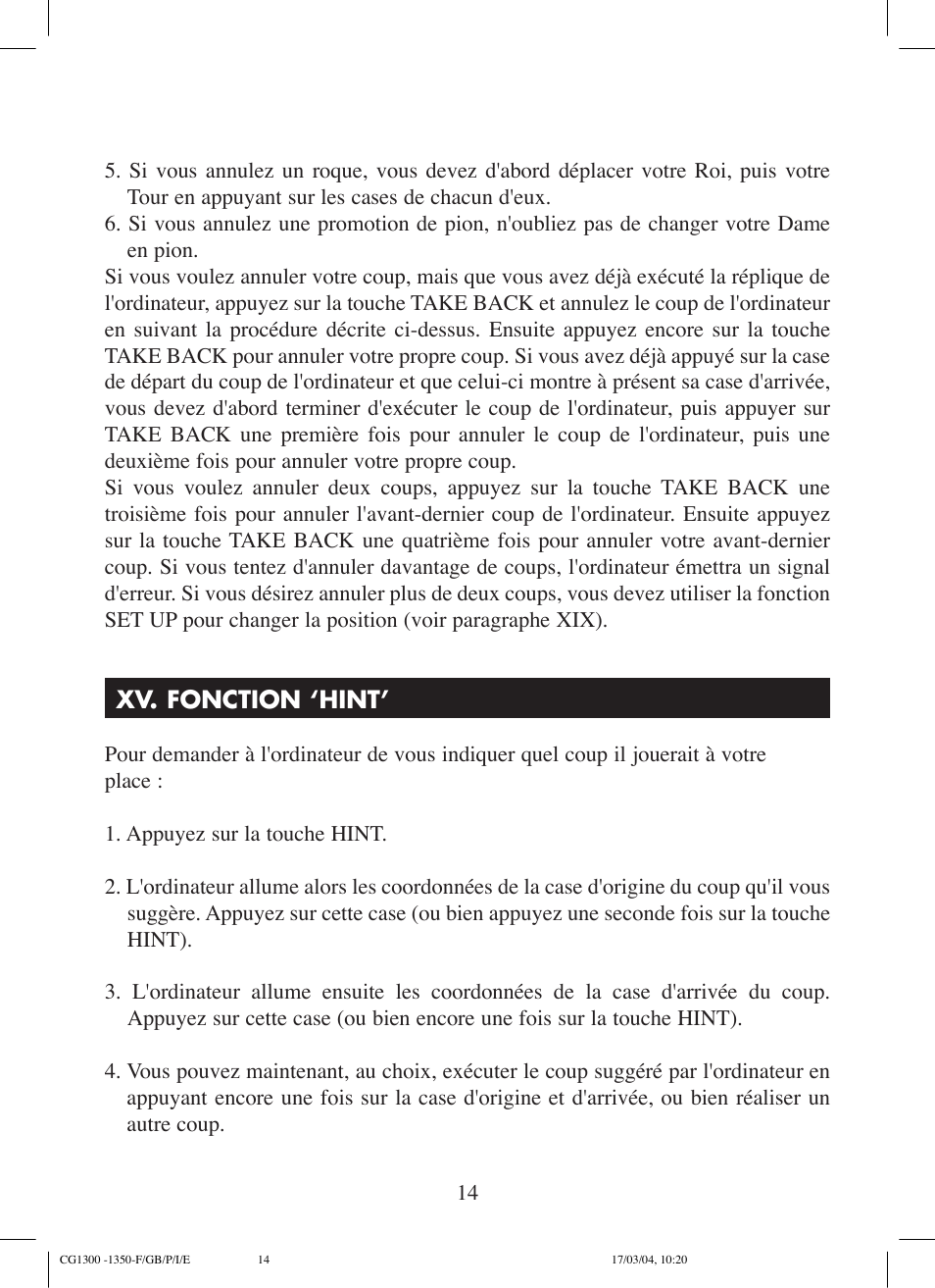 Lexibook CG1300 User Manual | Page 14 / 132