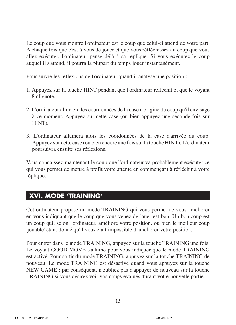 Lexibook CG1300 User Manual | Page 15 / 132