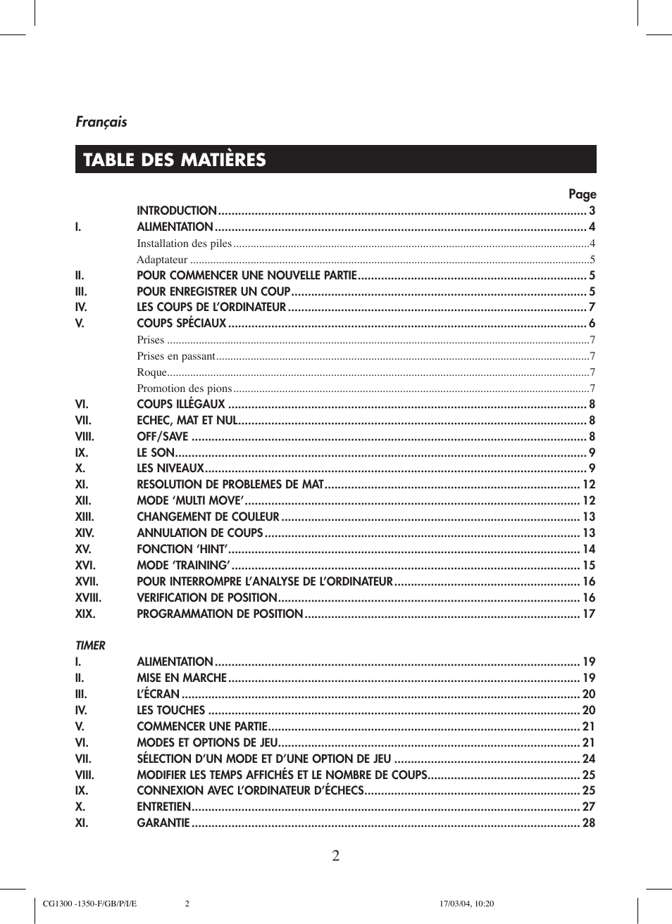 Lexibook CG1300 User Manual | Page 2 / 132