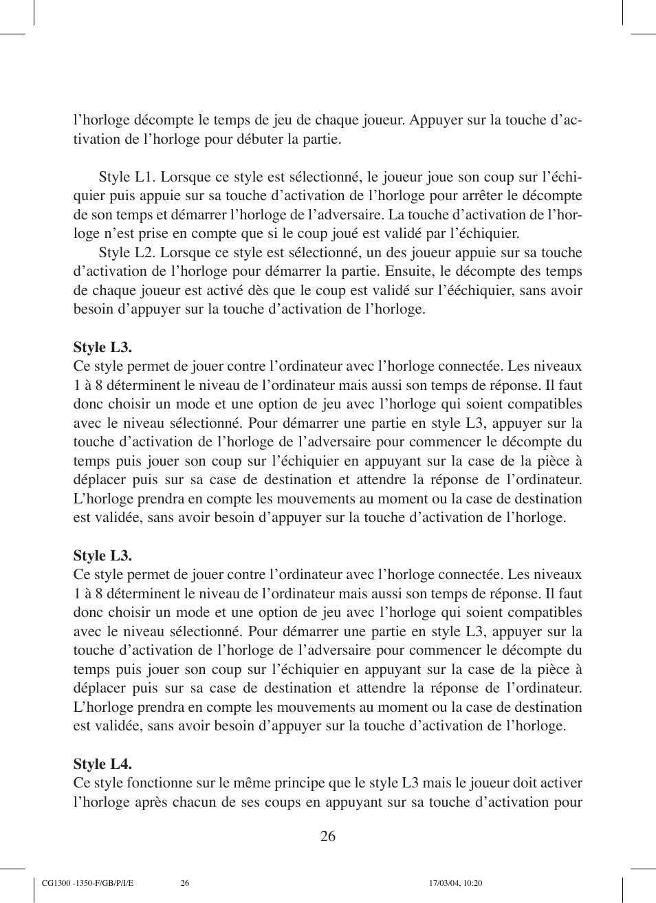 Lexibook CG1300 User Manual | Page 26 / 132