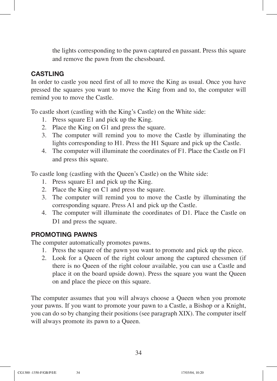 Lexibook CG1300 User Manual | Page 34 / 132
