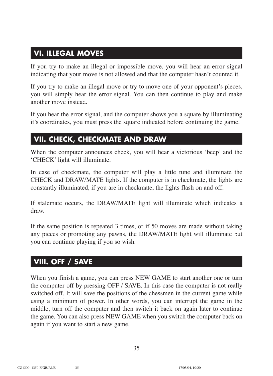 Lexibook CG1300 User Manual | Page 35 / 132
