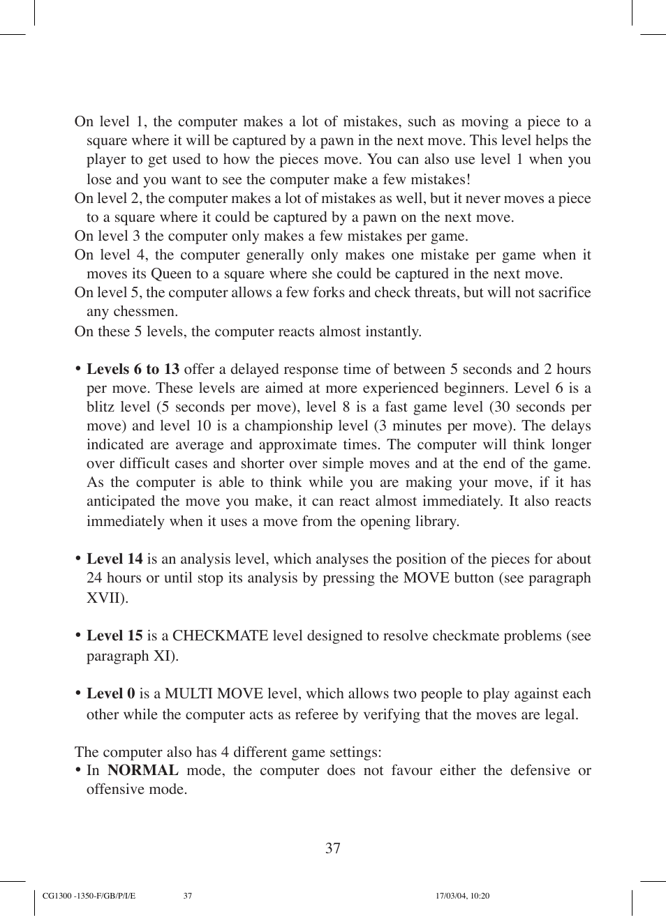 Lexibook CG1300 User Manual | Page 37 / 132