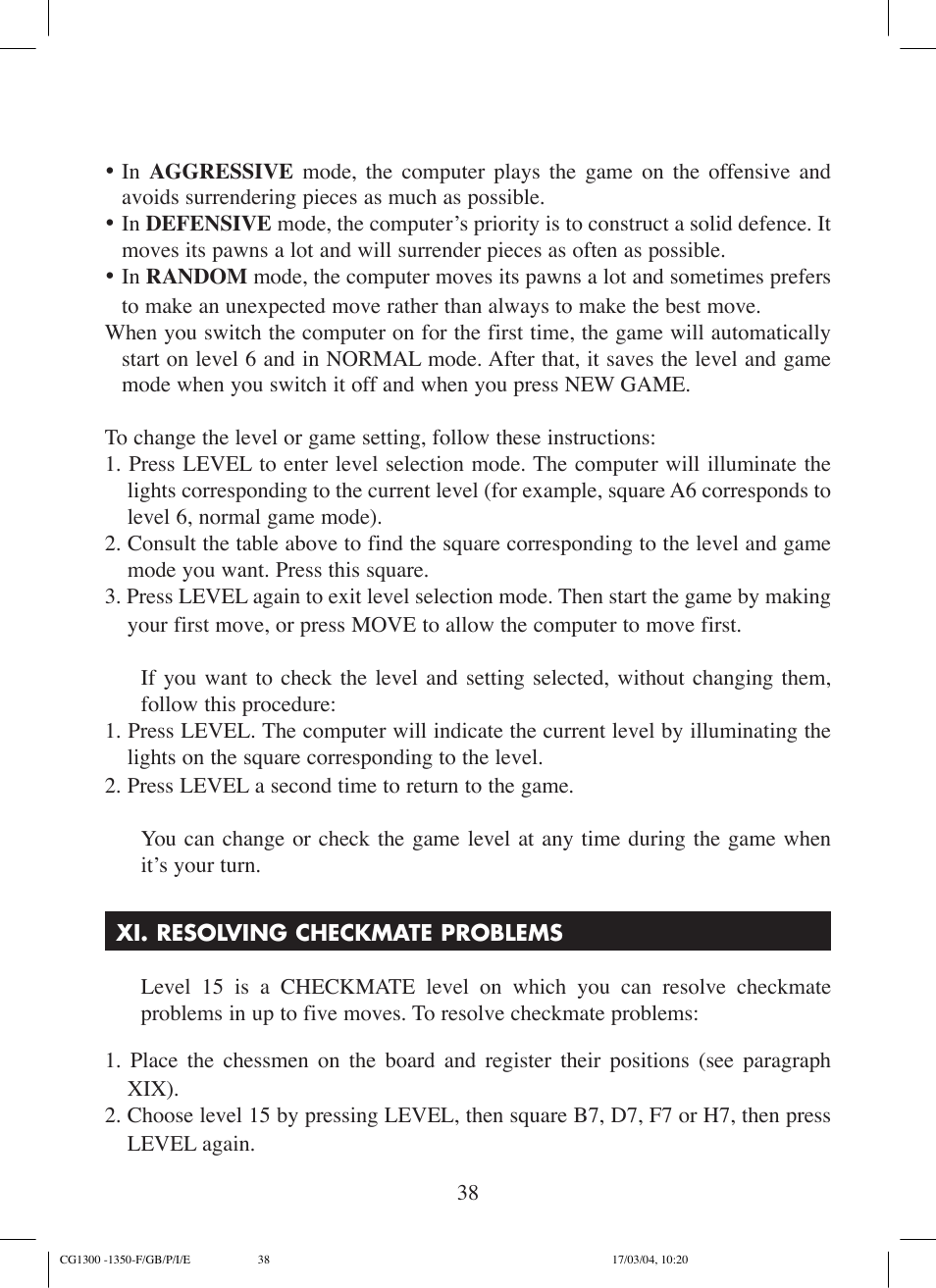 Lexibook CG1300 User Manual | Page 38 / 132