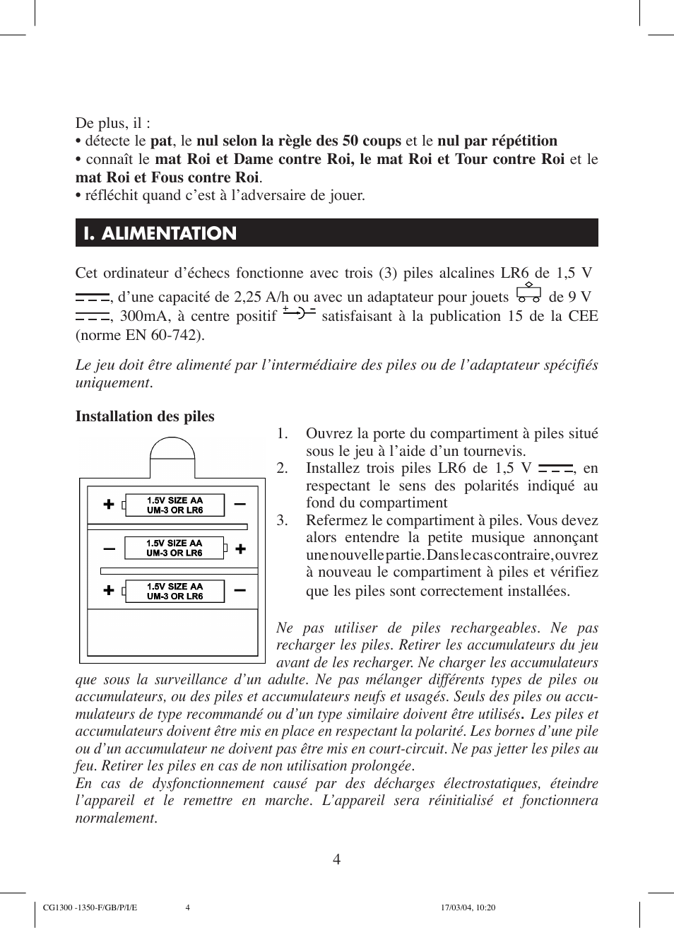 Lexibook CG1300 User Manual | Page 4 / 132