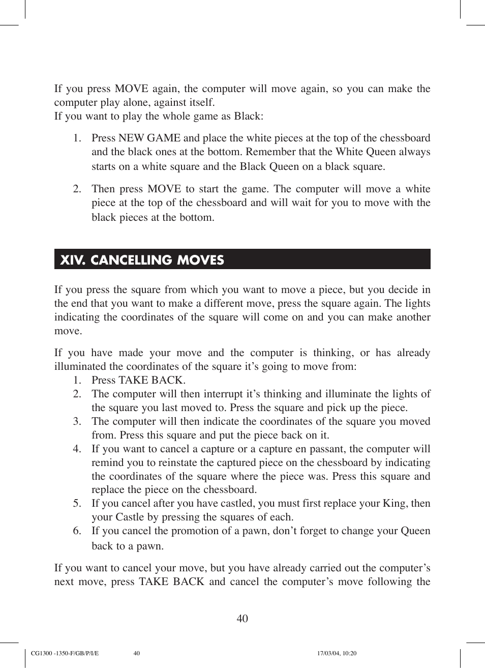 Lexibook CG1300 User Manual | Page 40 / 132