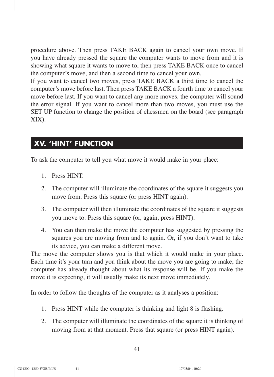 Lexibook CG1300 User Manual | Page 41 / 132