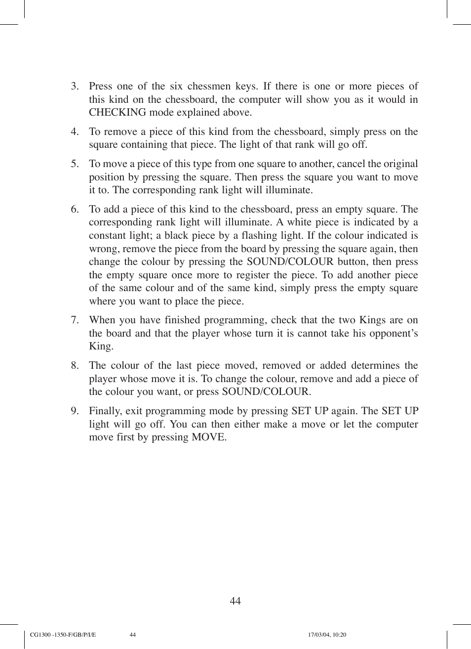 Lexibook CG1300 User Manual | Page 44 / 132