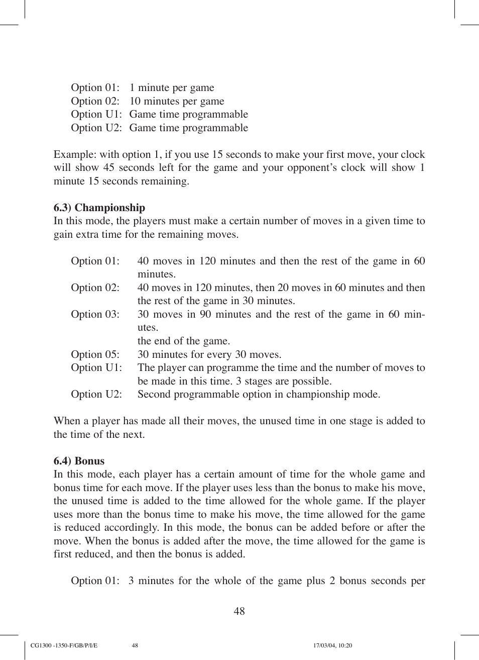 Lexibook CG1300 User Manual | Page 48 / 132