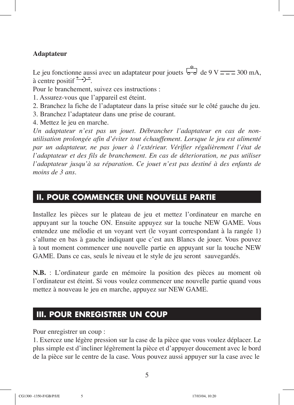 Lexibook CG1300 User Manual | Page 5 / 132