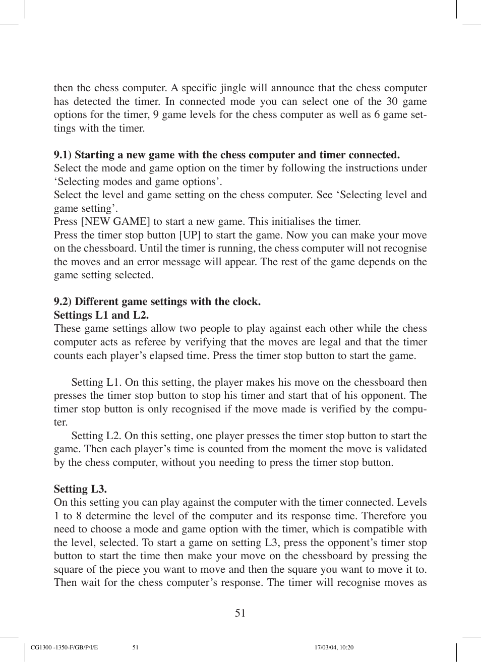Lexibook CG1300 User Manual | Page 51 / 132