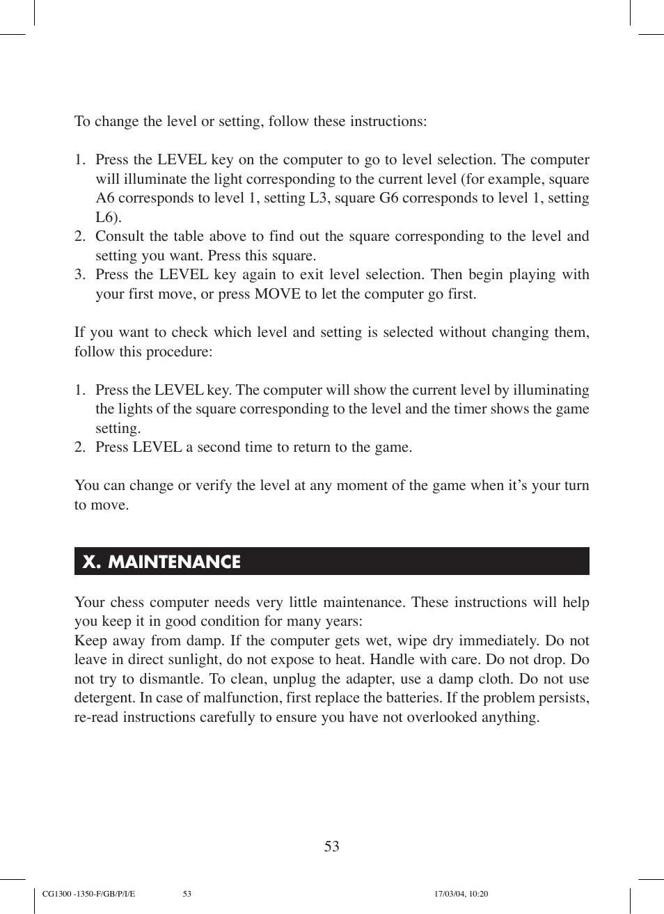 Lexibook CG1300 User Manual | Page 53 / 132