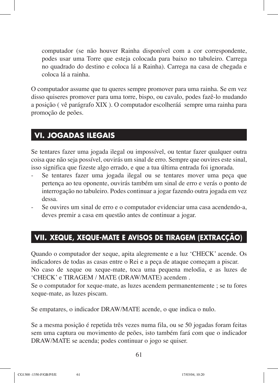 Lexibook CG1300 User Manual | Page 61 / 132