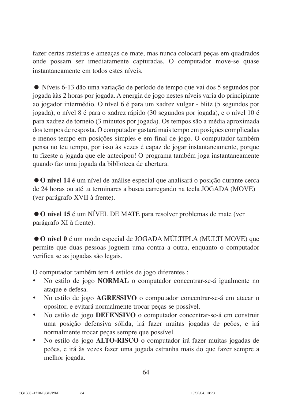 Lexibook CG1300 User Manual | Page 64 / 132
