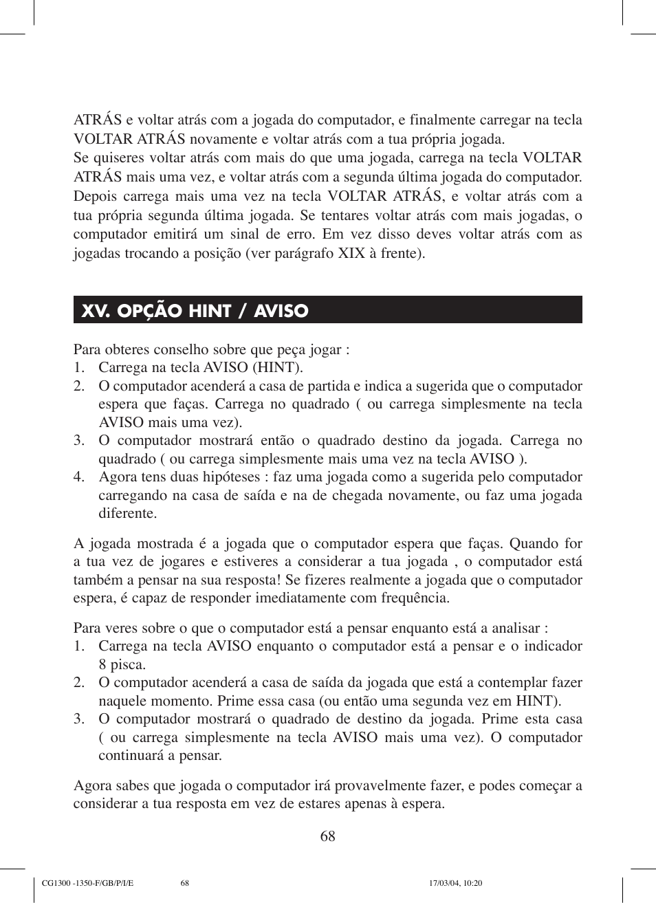 Lexibook CG1300 User Manual | Page 68 / 132