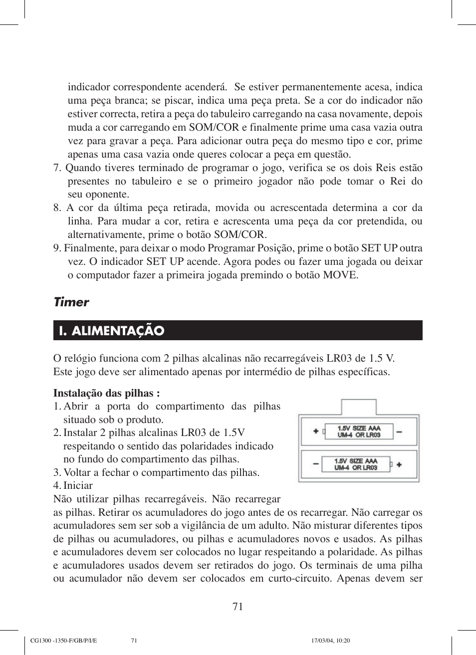 Lexibook CG1300 User Manual | Page 71 / 132