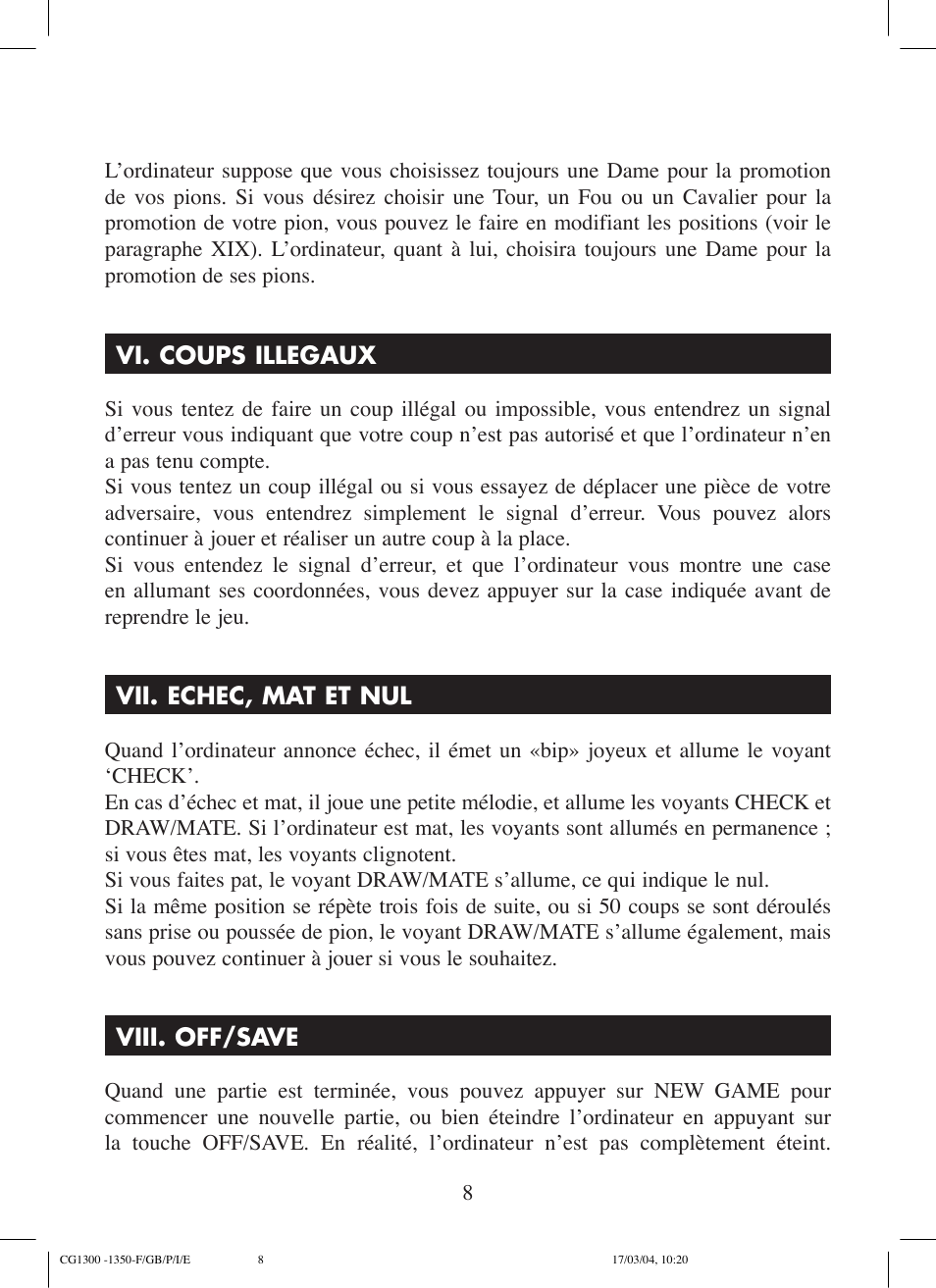 Lexibook CG1300 User Manual | Page 8 / 132