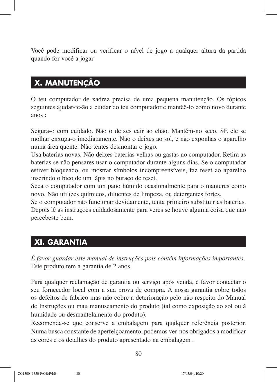 Lexibook CG1300 User Manual | Page 80 / 132