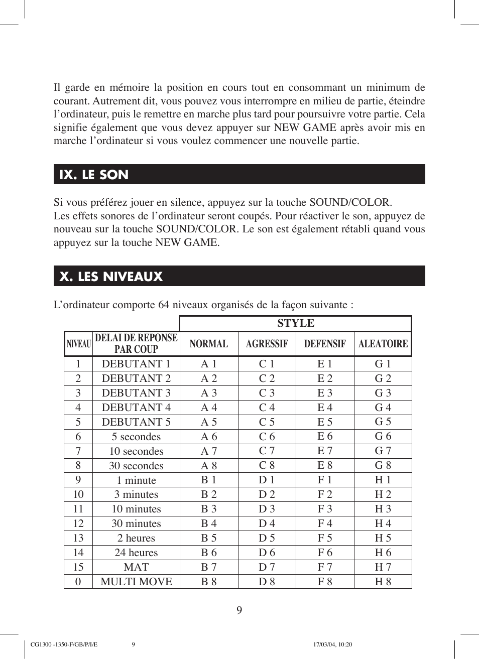 Lexibook CG1300 User Manual | Page 9 / 132