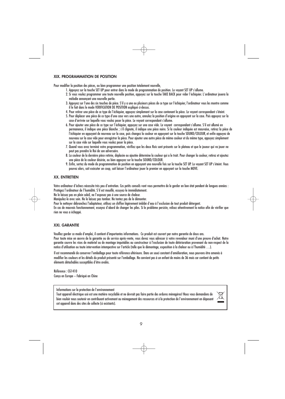 Lexibook CG1410 User Manual | Page 10 / 77