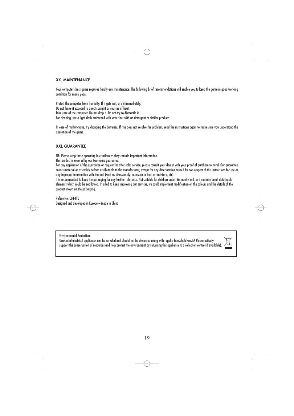 Lexibook CG1410 User Manual | Page 20 / 77