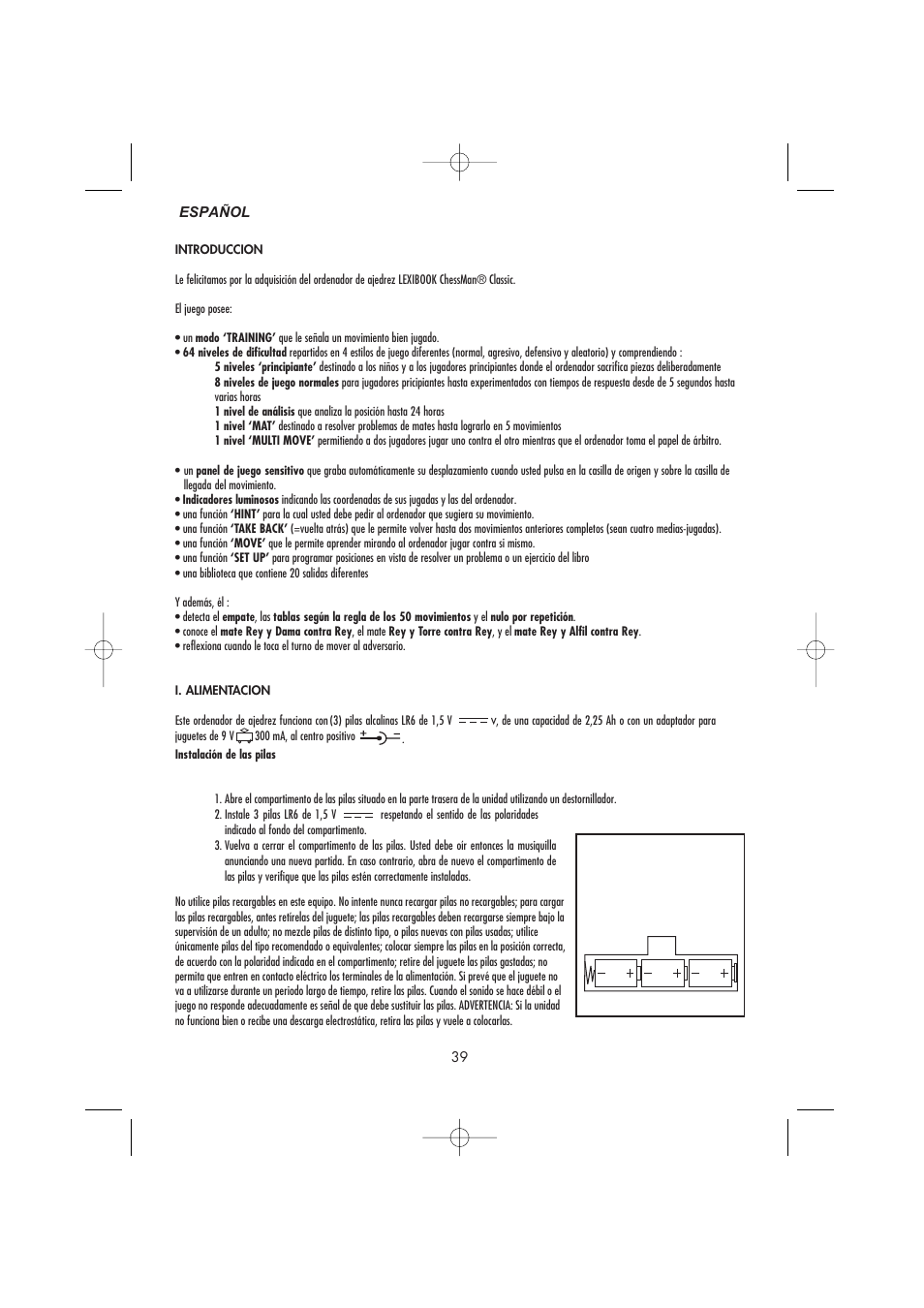 Lexibook CG1410 User Manual | Page 40 / 77