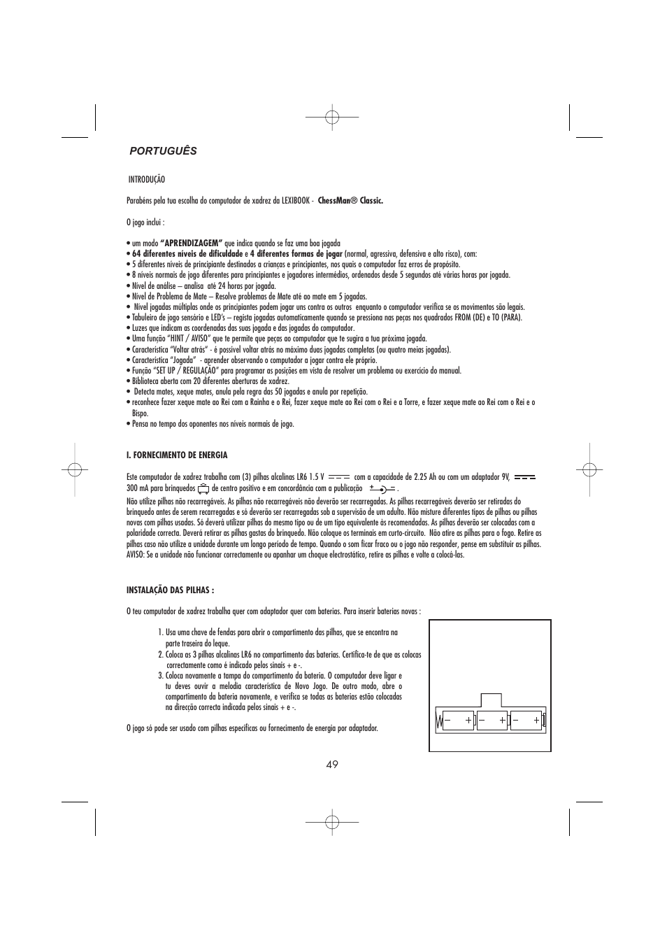 Lexibook CG1410 User Manual | Page 50 / 77