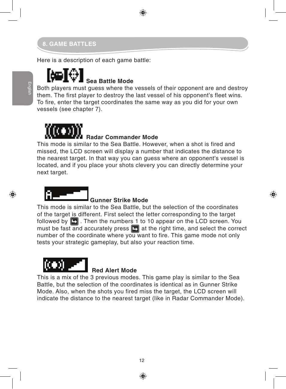 Lexibook GT2000 User Manual | Page 12 / 50