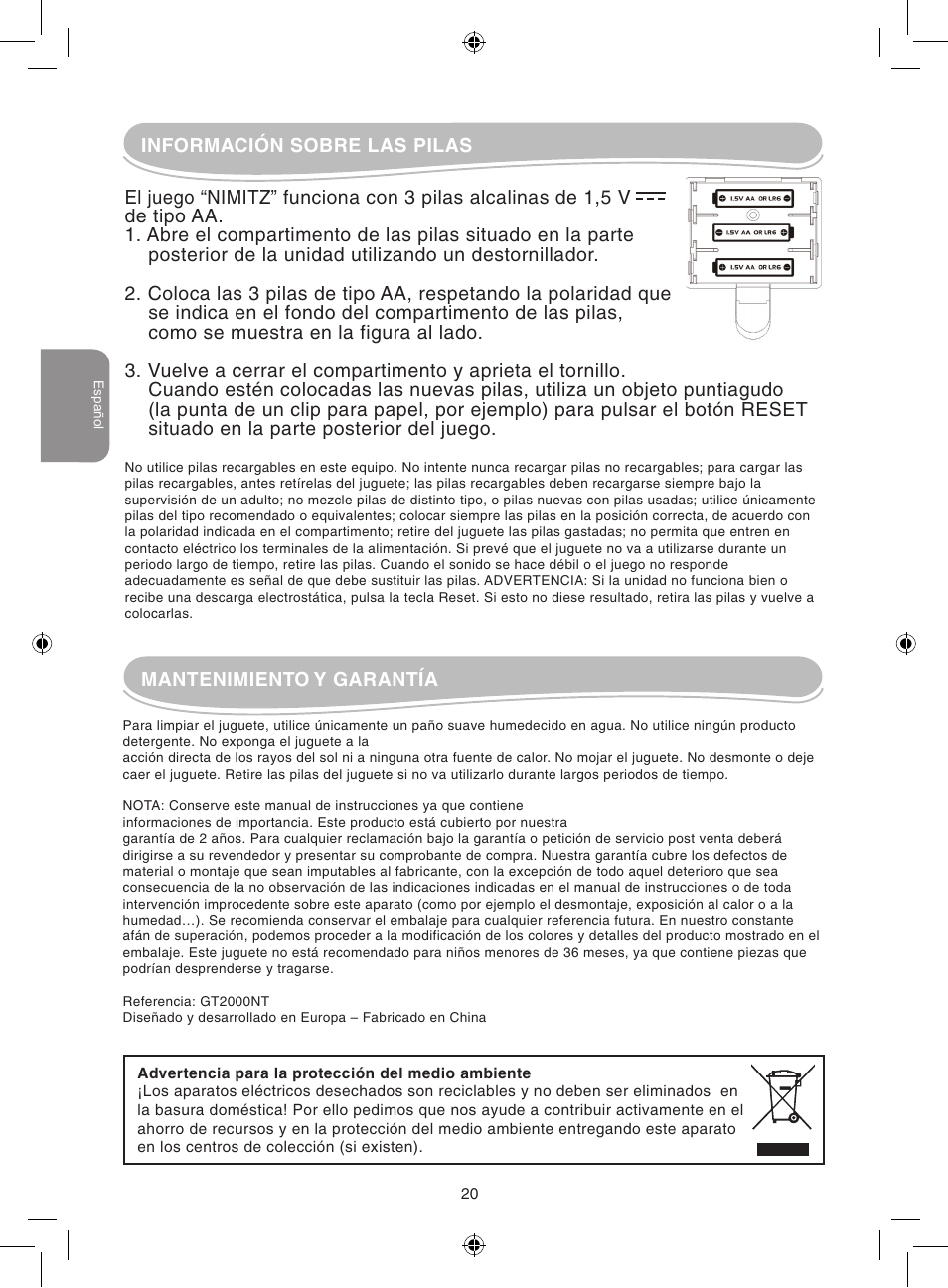 Lexibook GT2000 User Manual | Page 20 / 50