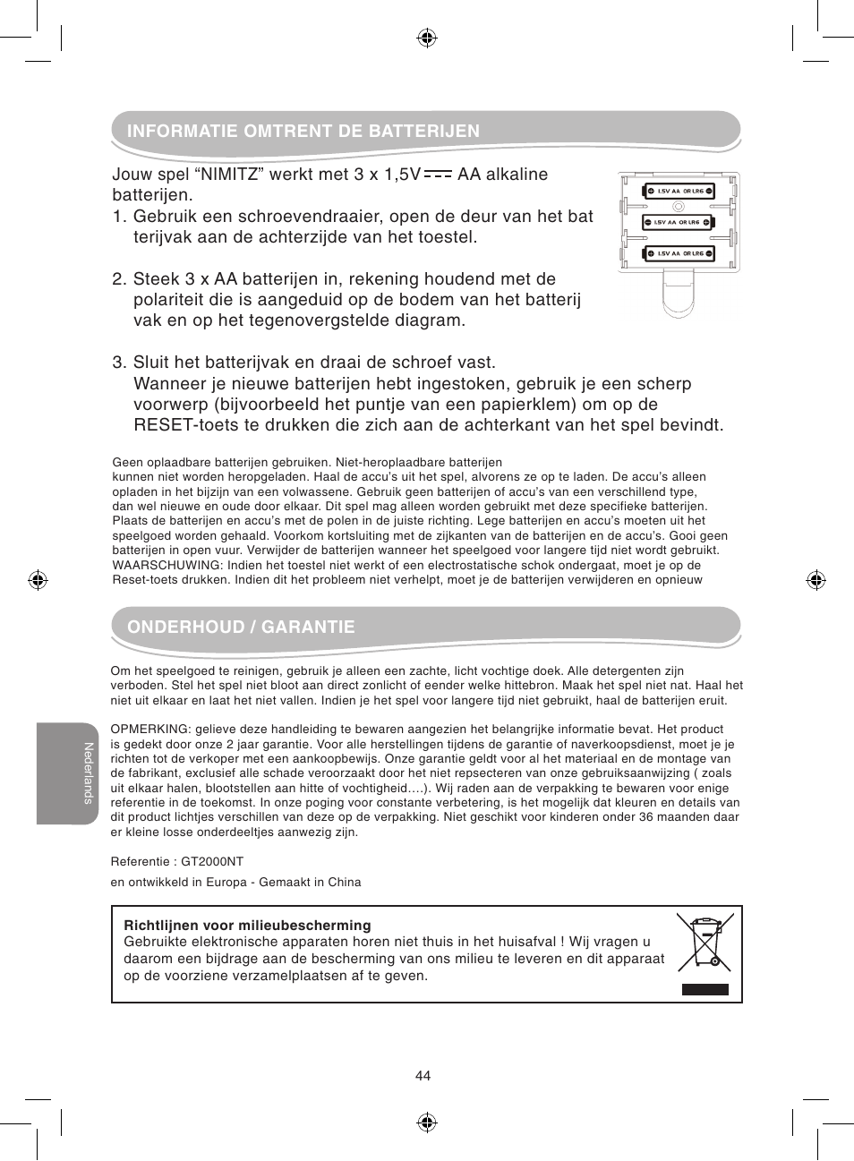 Lexibook GT2000 User Manual | Page 44 / 50