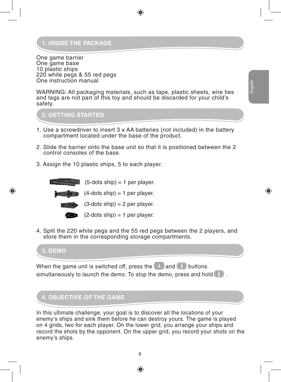 Lexibook GT2000 User Manual | Page 9 / 50