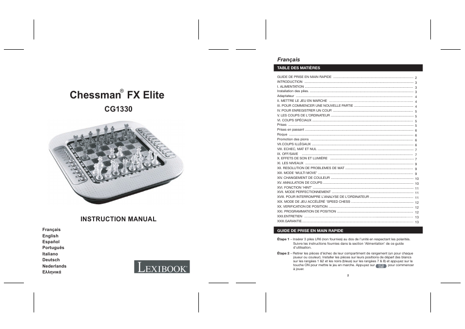 Lexibook CG1330 User Manual | 45 pages