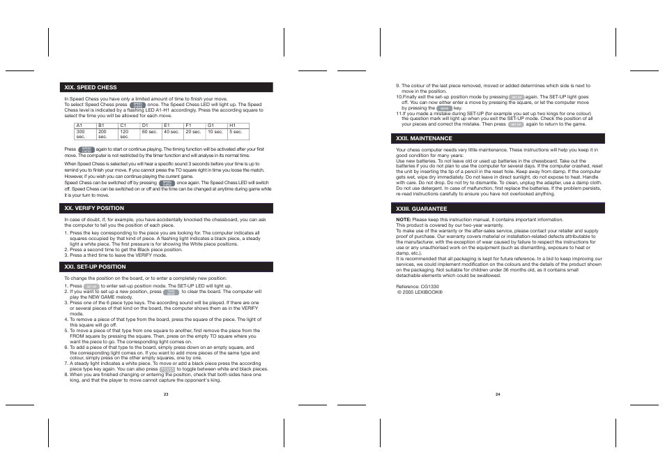 Lexibook CG1330 User Manual | Page 12 / 45