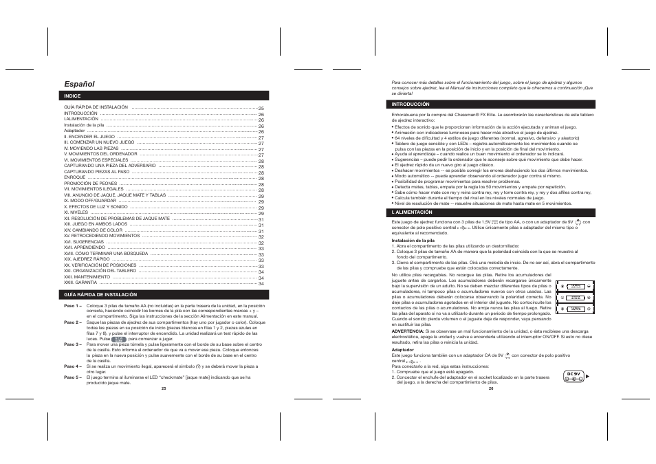 Español | Lexibook CG1330 User Manual | Page 13 / 45