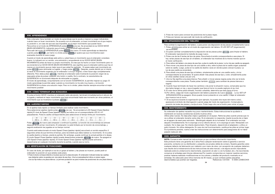 Lexibook CG1330 User Manual | Page 17 / 45