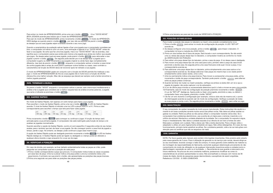 Lexibook CG1330 User Manual | Page 22 / 45