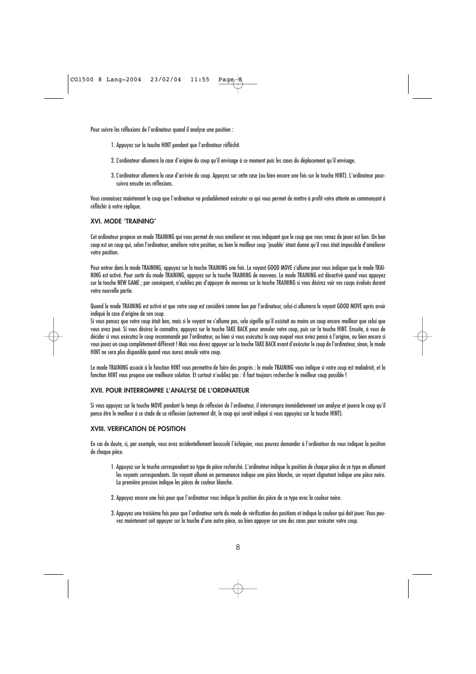 Lexibook CG1500 / CG1550 User Manual | Page 10 / 80