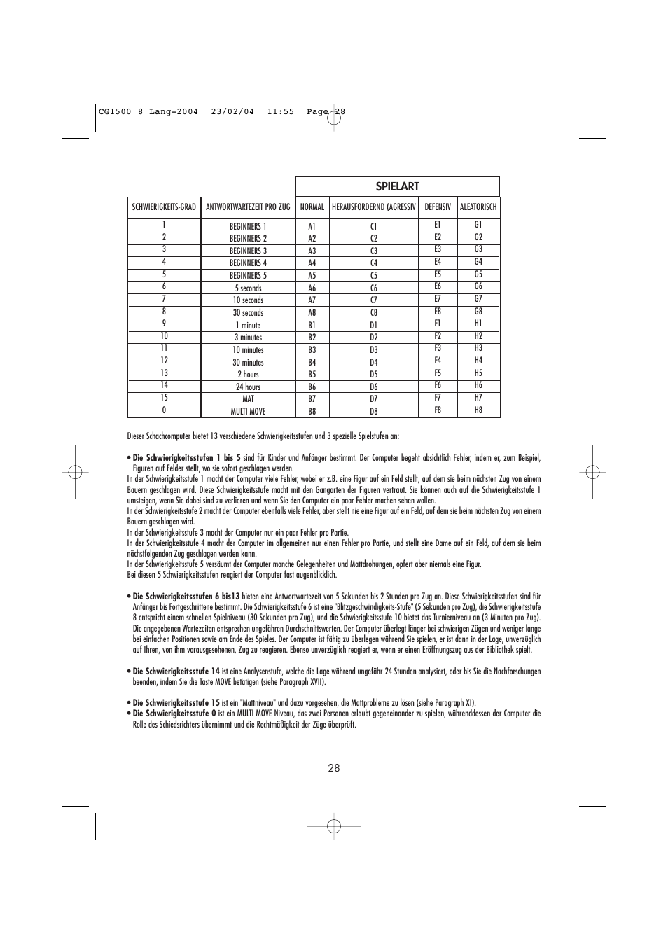 Spielart | Lexibook CG1500 / CG1550 User Manual | Page 30 / 80