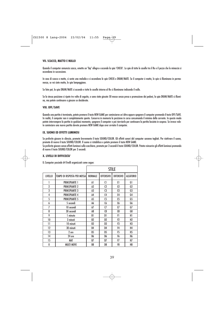 Stile | Lexibook CG1500 / CG1550 User Manual | Page 41 / 80