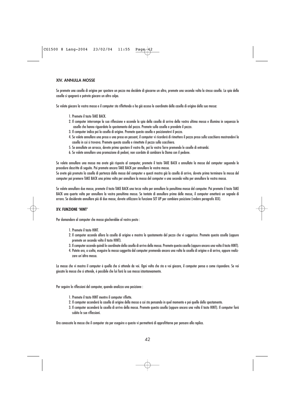 Lexibook CG1500 / CG1550 User Manual | Page 44 / 80