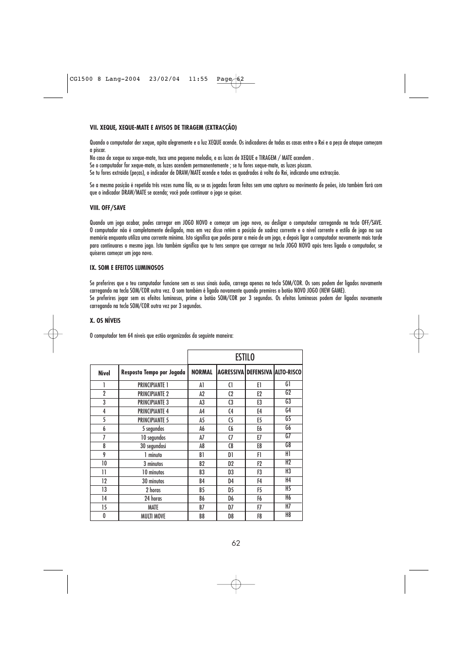 Estilo | Lexibook CG1500 / CG1550 User Manual | Page 64 / 80