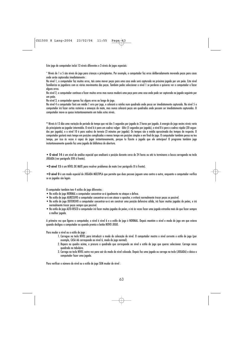 Lexibook CG1500 / CG1550 User Manual | Page 65 / 80