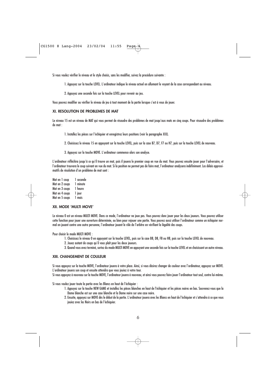 Lexibook CG1500 / CG1550 User Manual | Page 8 / 80