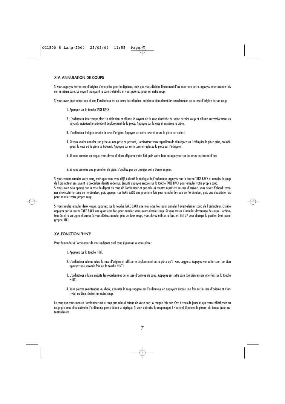 Lexibook CG1500 / CG1550 User Manual | Page 9 / 80